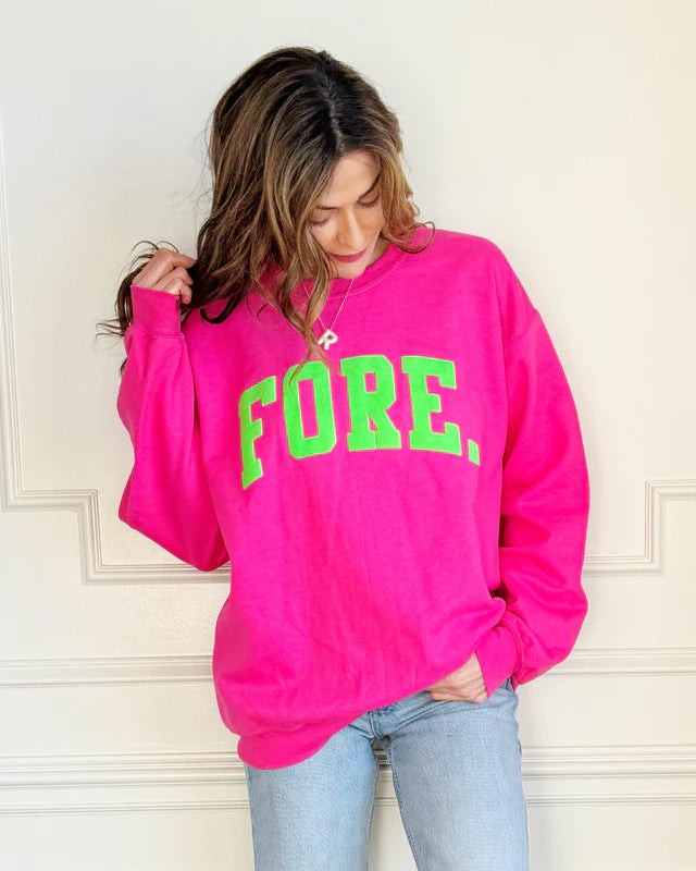 Fore. Puff Pink Sweatshirt
