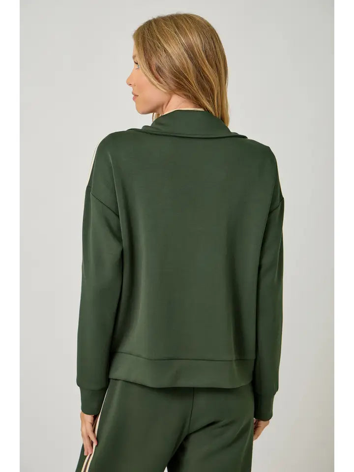 Green zip track jacket