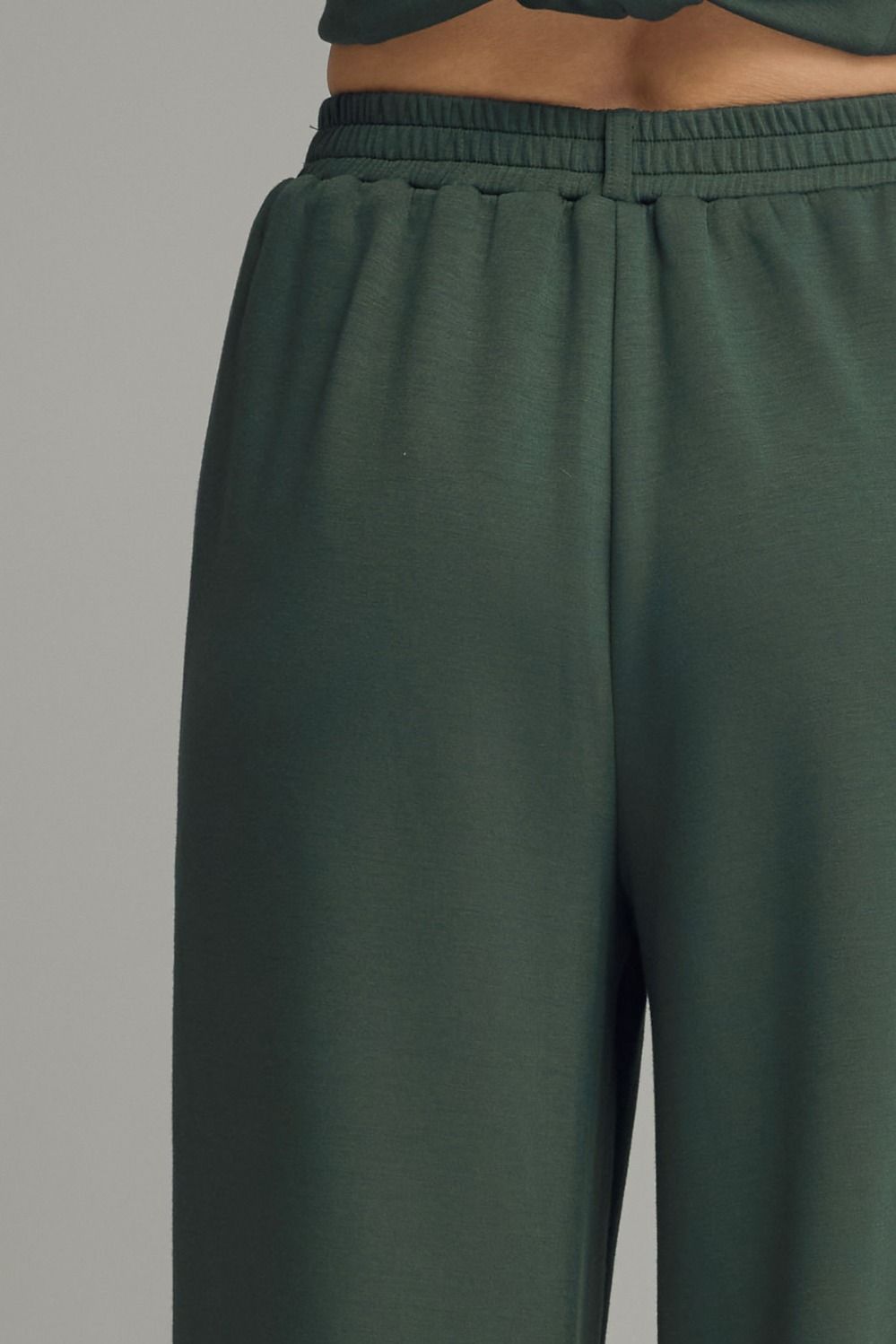 Hunter Green scuba wide leg pants