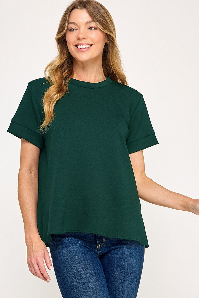 Hunter Green Modal Top