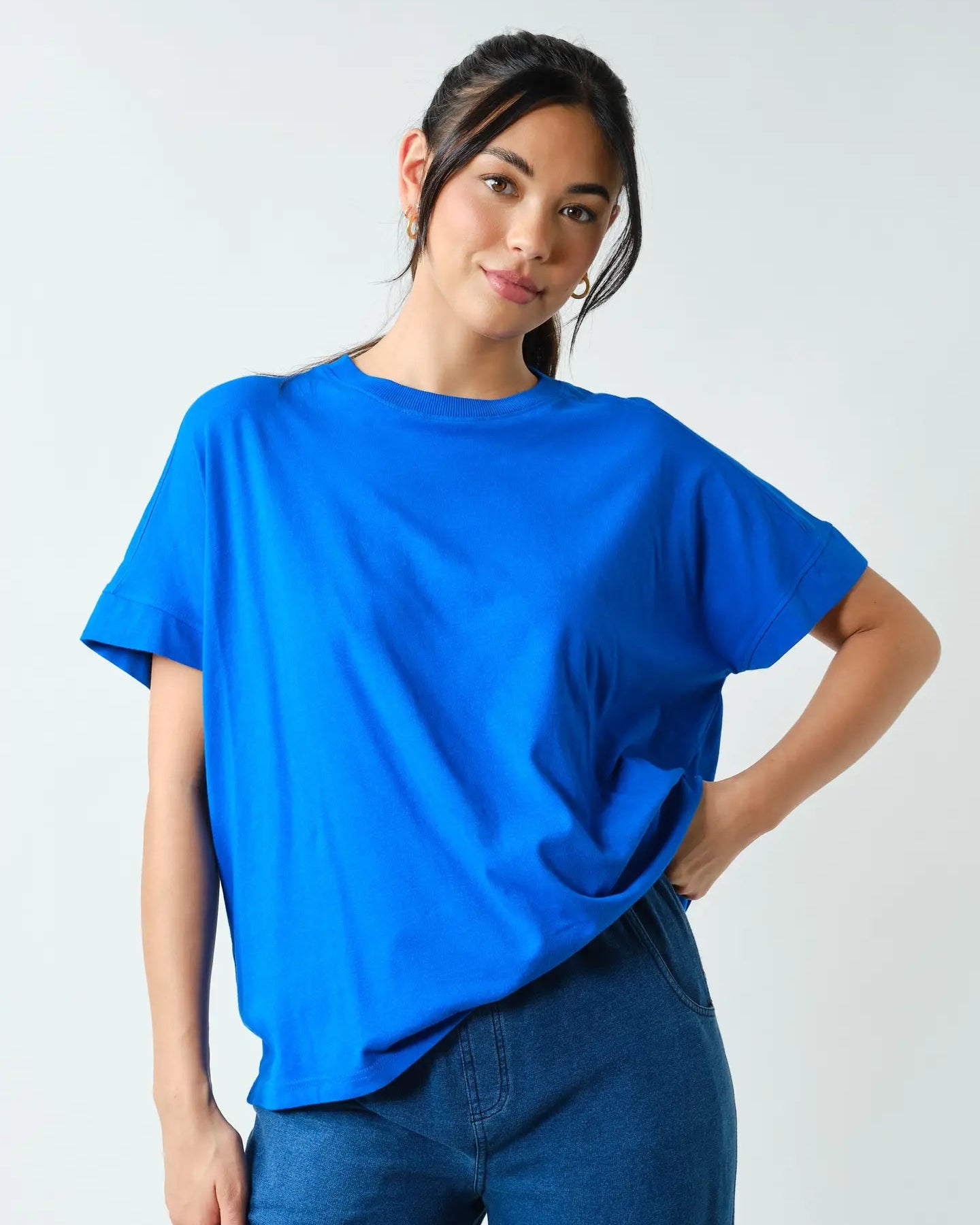Pima Cotton Sunfade Drape Tee