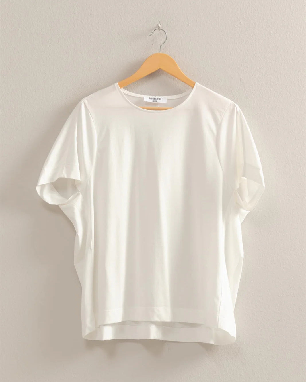 Ivory Round Neck Short Sleeve Tee