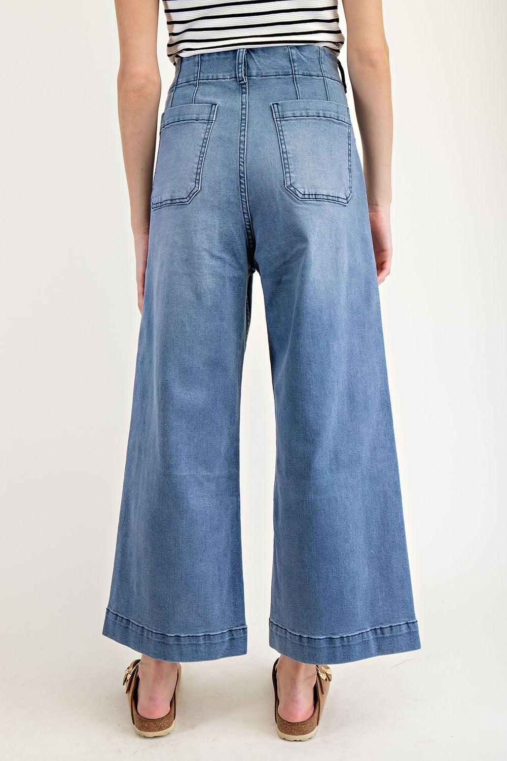 Light Denim Straight Leg Pant