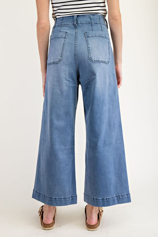 Light Denim Straight Leg Pant
