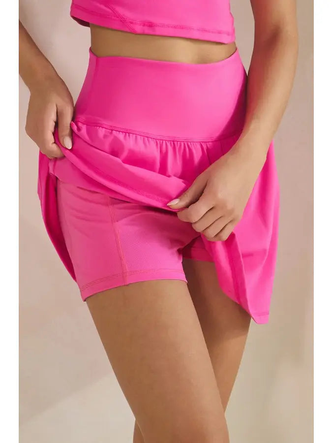 Buttery Soft Activewear Skort with Built-in Shorts