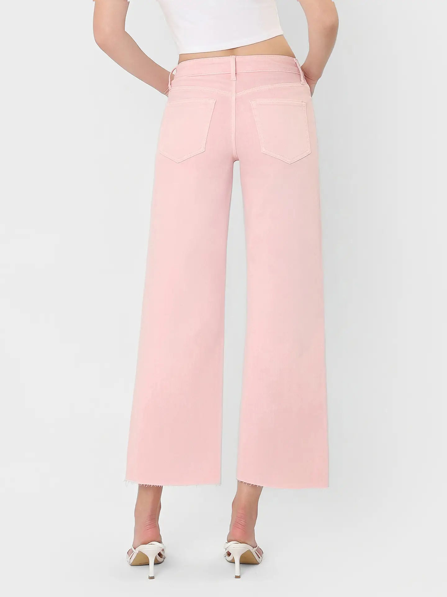 Vervet Pink Wide leg crop pant