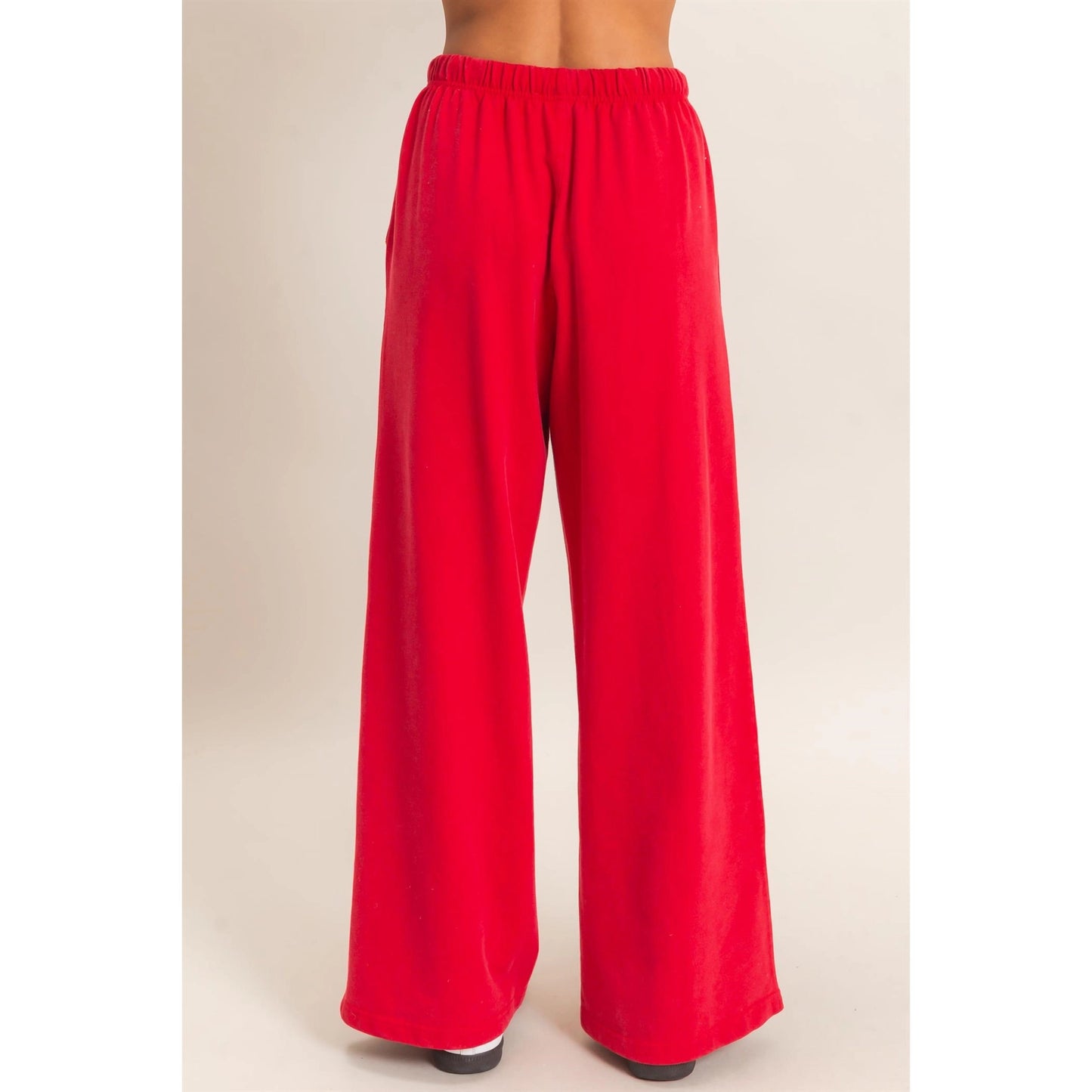 Acid Wash Drawstring Waist Wide Leg Pants