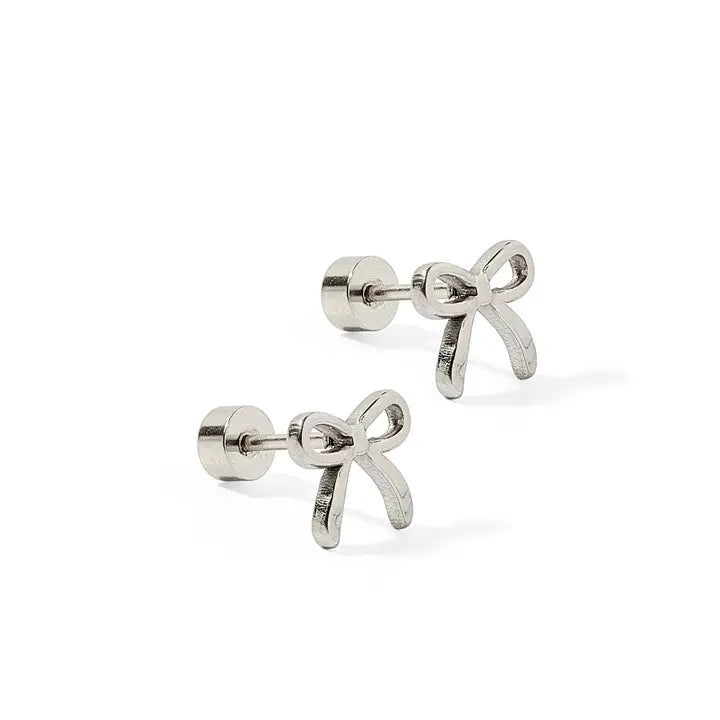 Screwback Stud Earrings - Sadie - Silver