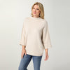 Taupe Heavenly-Luxe Stitch Detail Funnel Neck