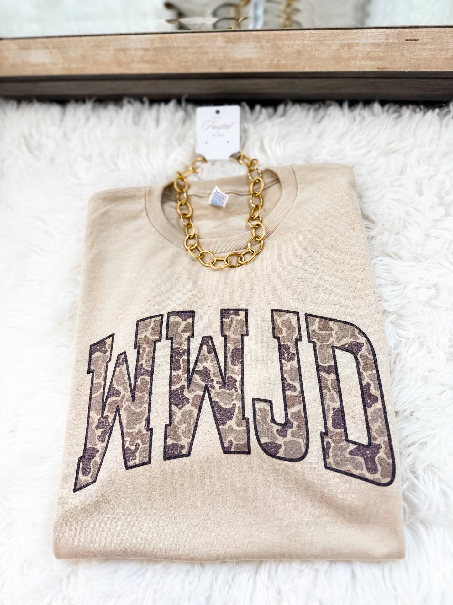 WWJD Camo Graphic Tee