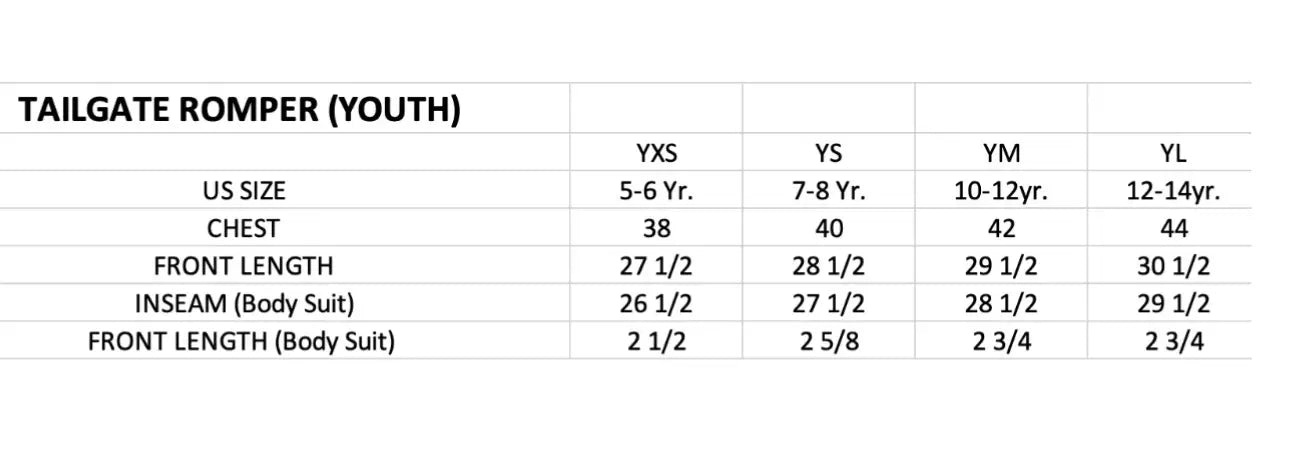 Youth Tailgate Romper