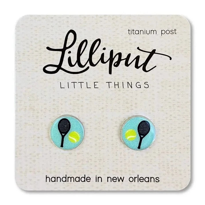 Little tennis earrings