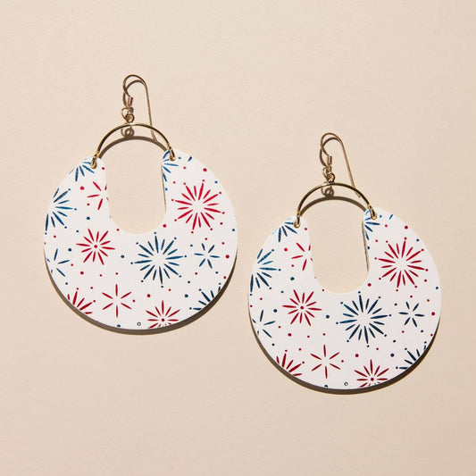 White Fireworks Leo - Nickel & Suede