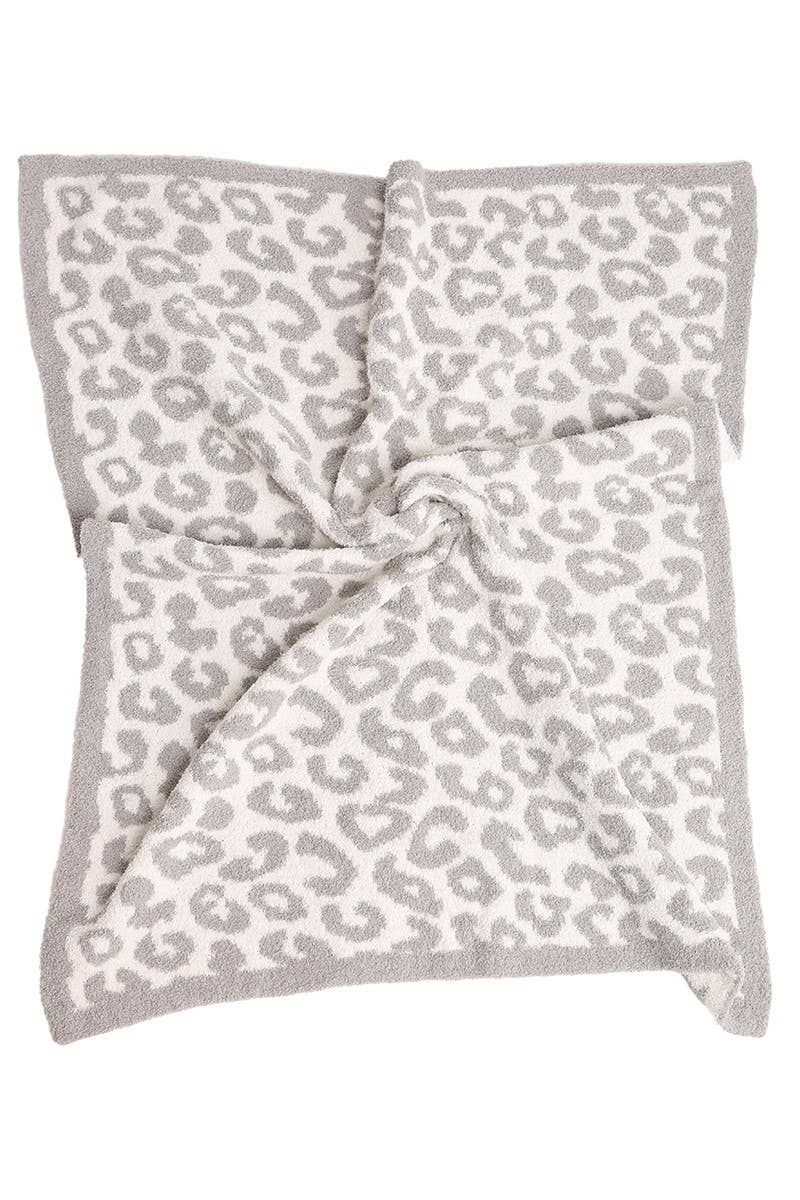 Pink Kids Leopard Print Luxury Soft Throw Blanket