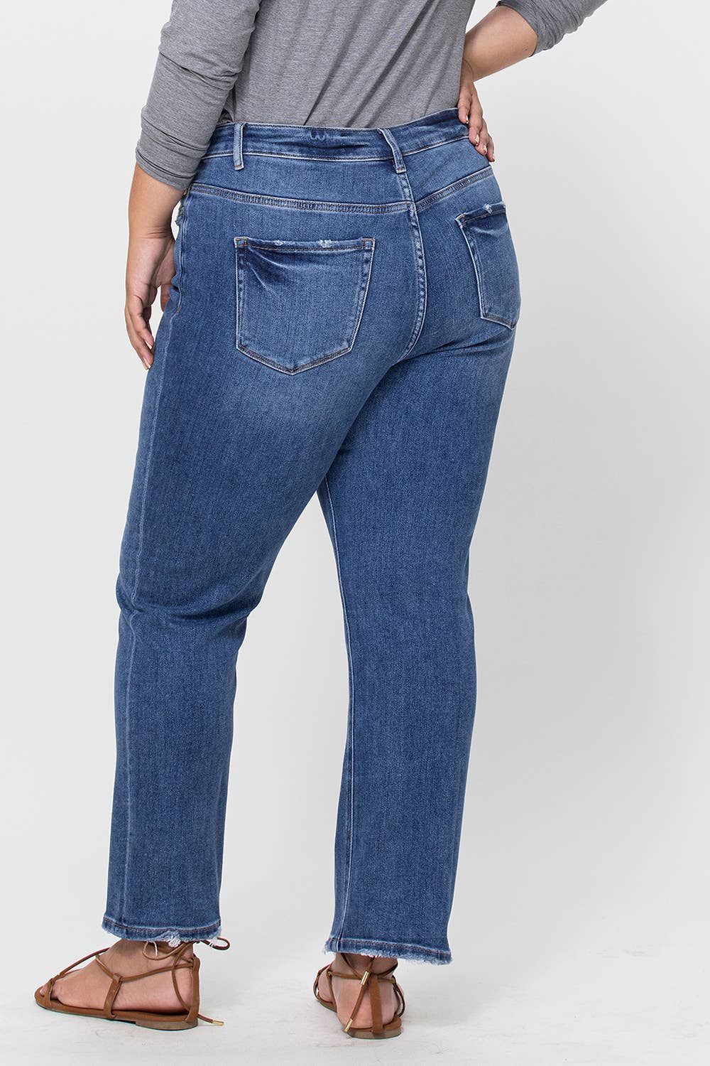 Vervet Super High Rise Ankle Slim Straight Jeans - Plus