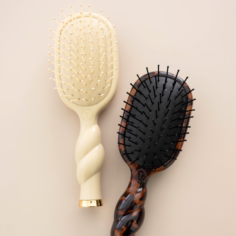 Teletie Mini Detangler Brush for Medium Hair - Tan