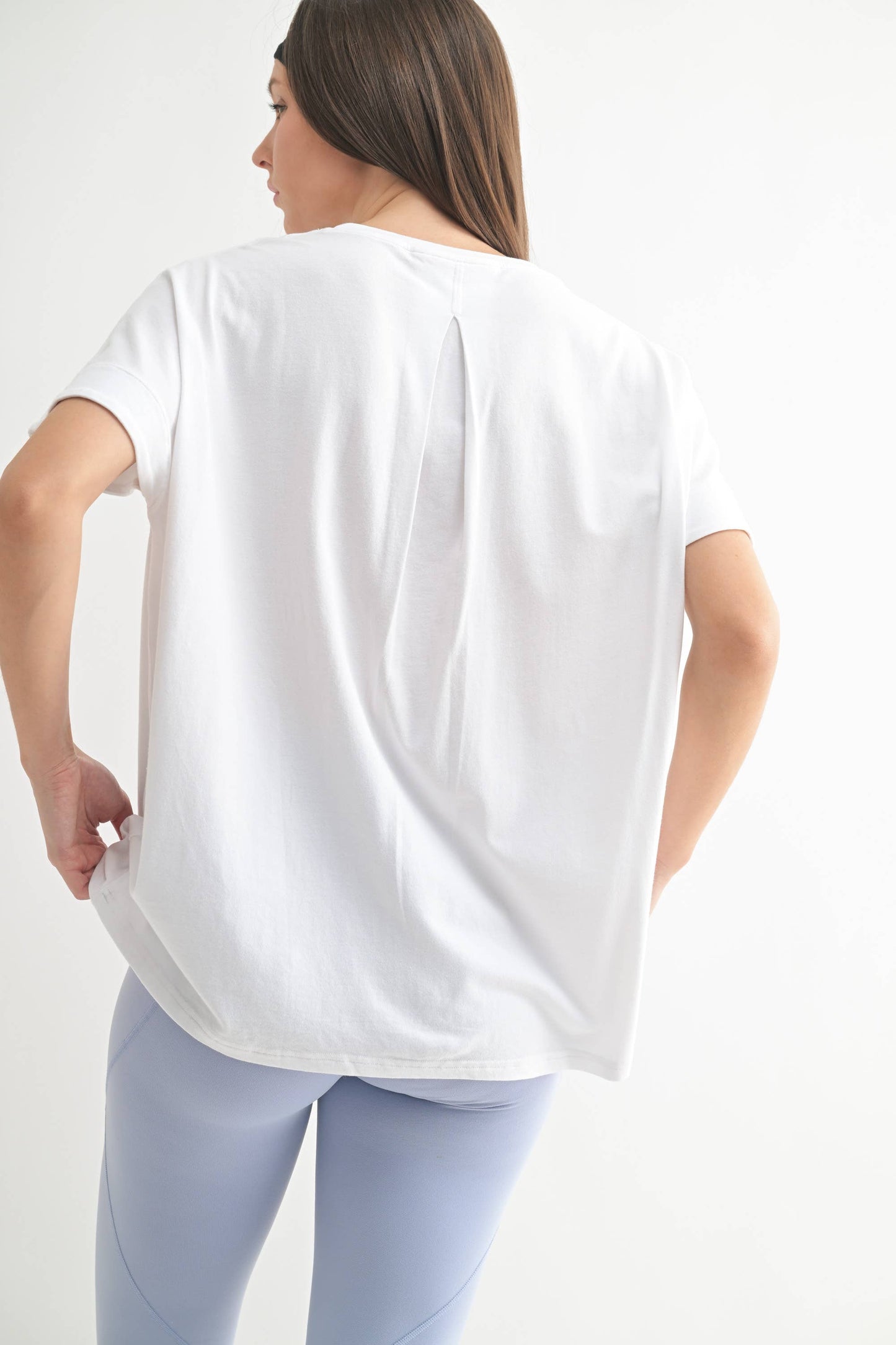 White Shoreline Pima Cotton Slouchy Tee