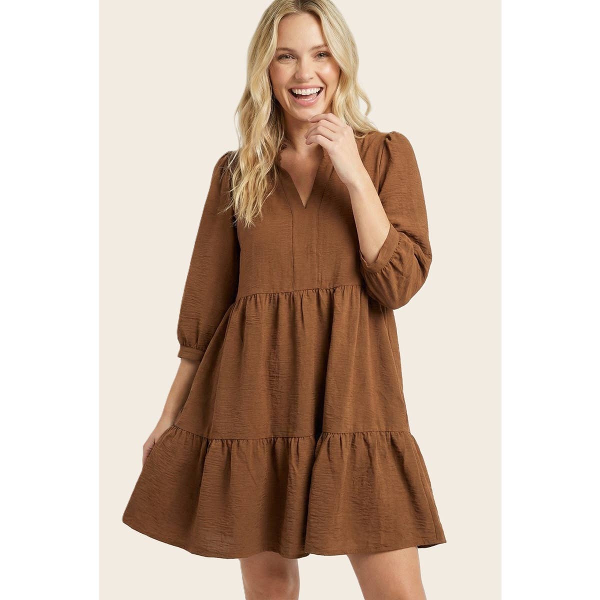 Black frilled tiered dress