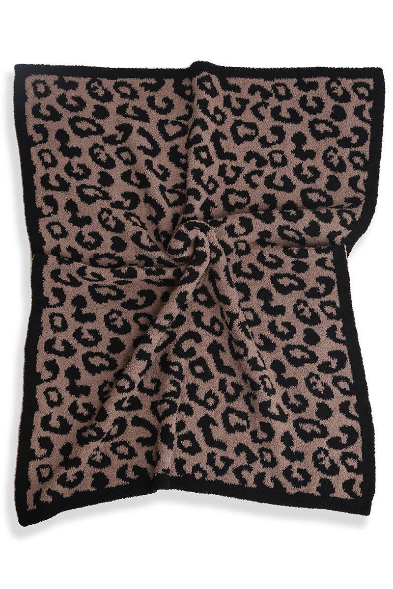 Pink Kids Leopard Print Luxury Soft Throw Blanket