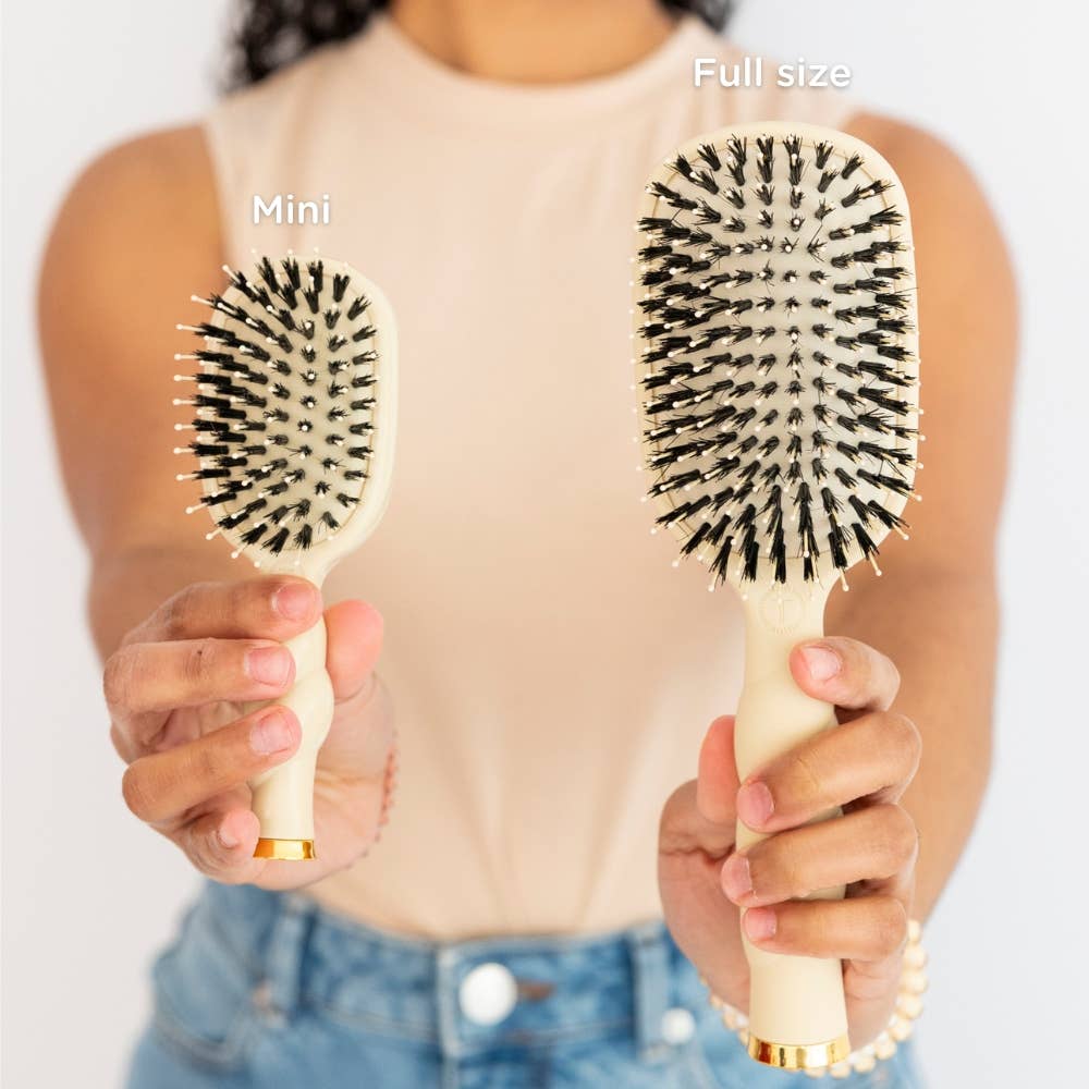 Teletie Mini Boar Brush | Tan