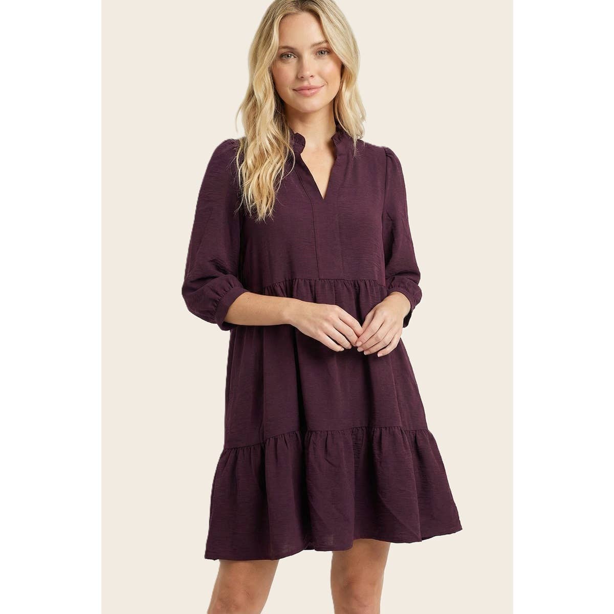 Black frilled tiered dress