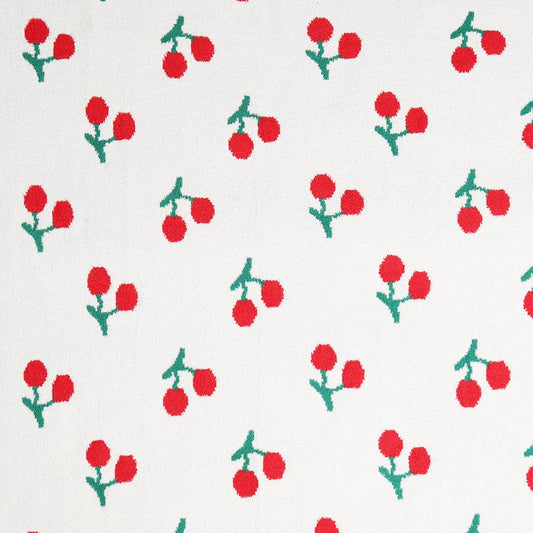 Cherry Pattern Print Cozy Soft Throw Blanket