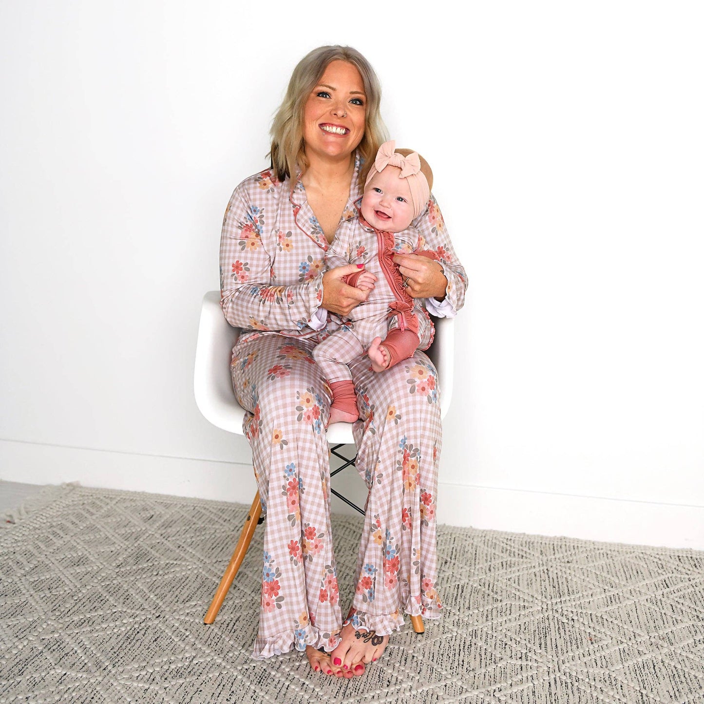 Callie RUFFLE ZIP Bamboo One Piece Floral Baby Outfit