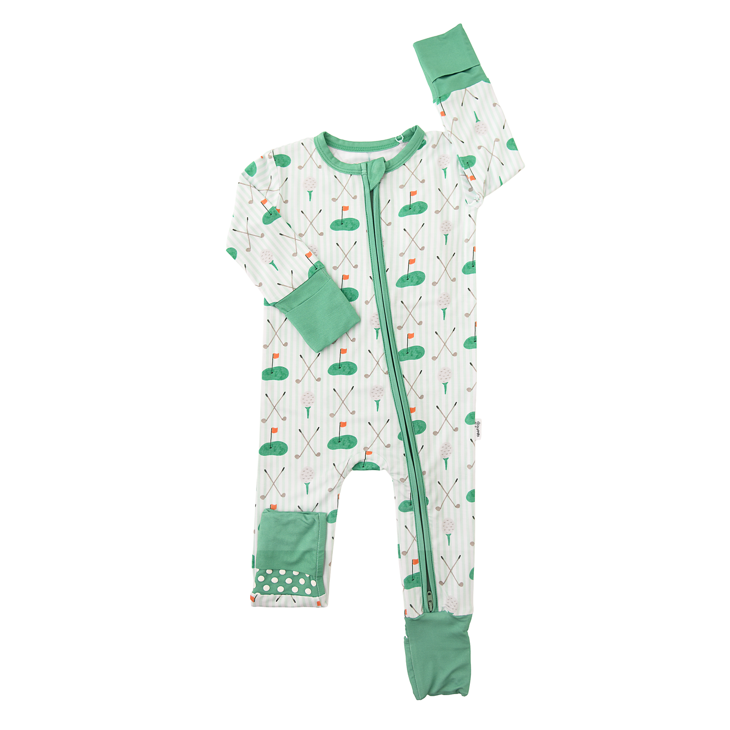 Scottie Golf ZIP Bamboo One Piece Golf Baby Outfit