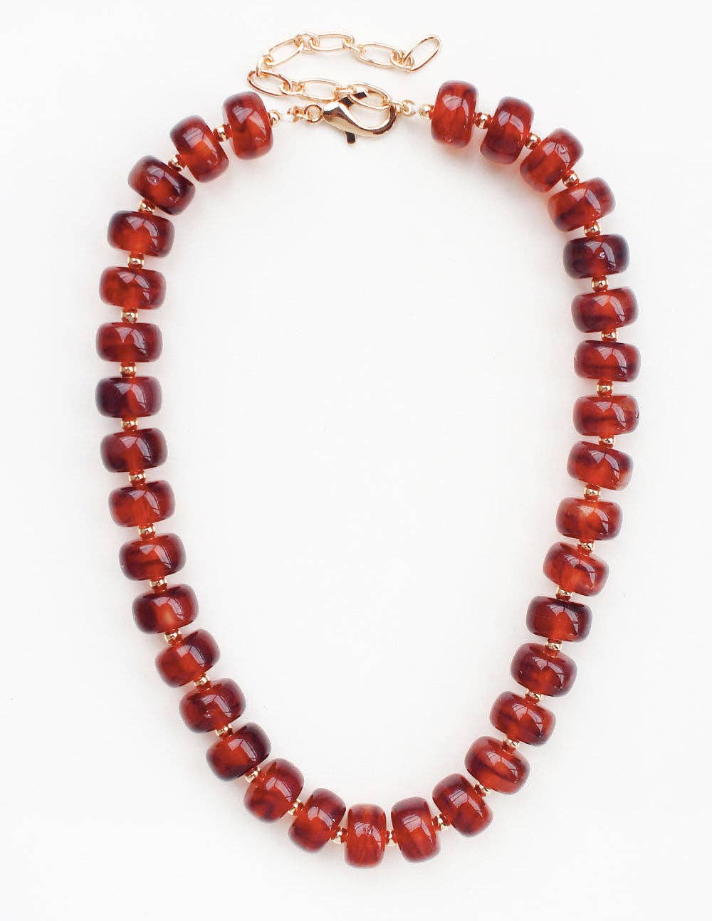 Tortoise Brown Acrylic Chunky Beaded