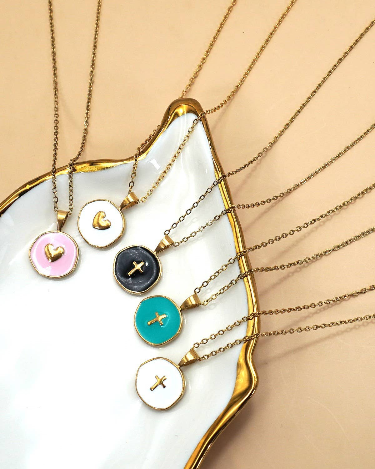 Stainless Steel Tiny heart/Cross necklaces