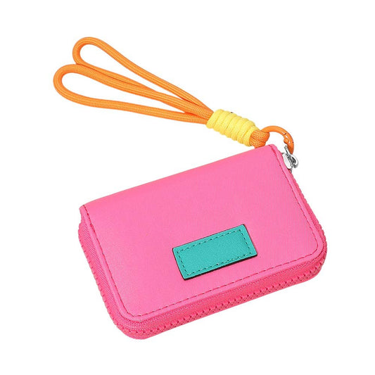 Compact Zip Around Mini Wallet