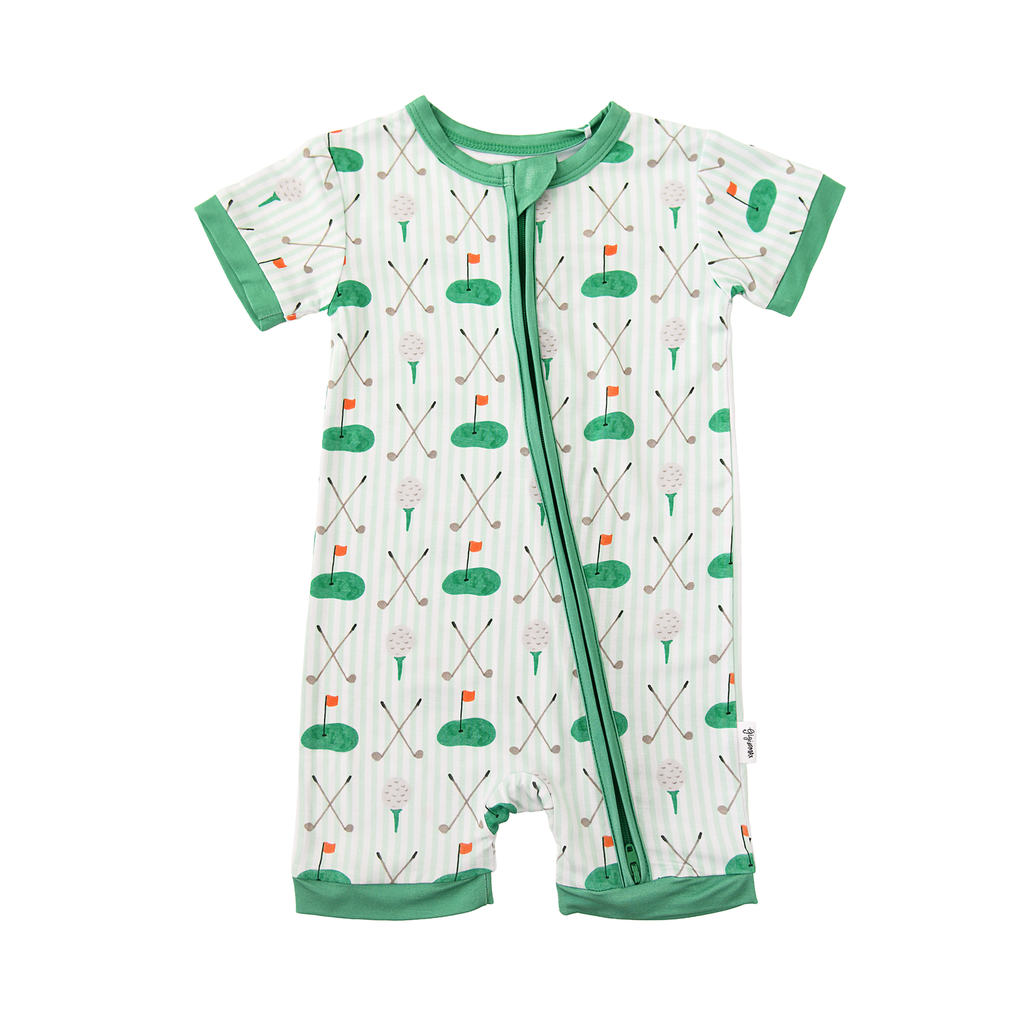 Scottie Golf SHORTY ZIP Bamboo One Piece Golf Baby Outfit