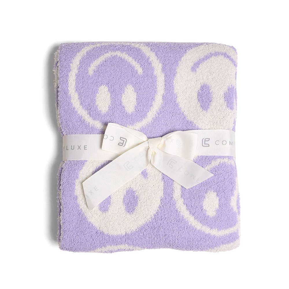 Smile Patterned Reversible Kids Throw Blanket
