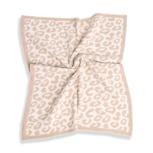 Leopard Patterned Reversible Kids Throw Blanket