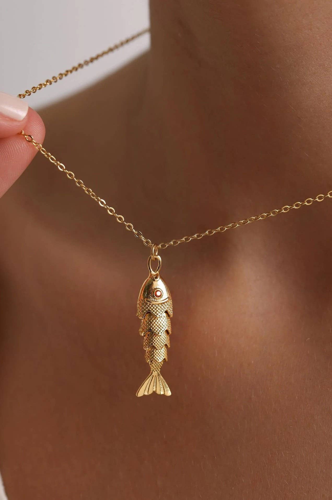 Free Fish Gold Necklace