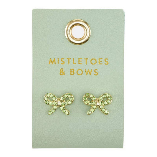 Holiday Stud Earrings - Mistletoes + Bows
