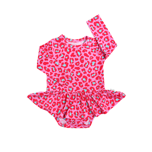 Zuri Leopard TUTU Valentines Day Bamboo Baby Clothing Dress
