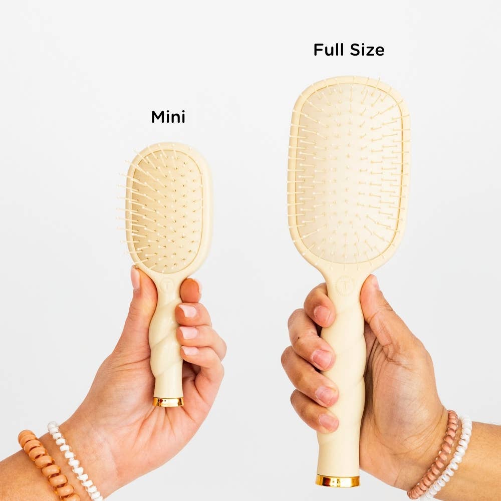 Teletie Mini Detangler Brush for Medium Hair - Tan