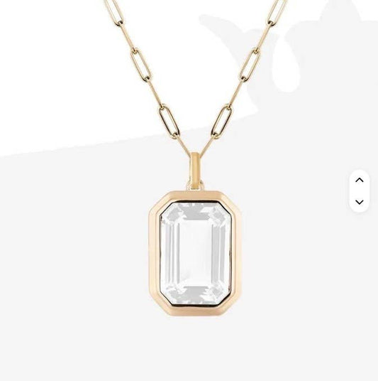 Stainless Steel Square Stone necklace