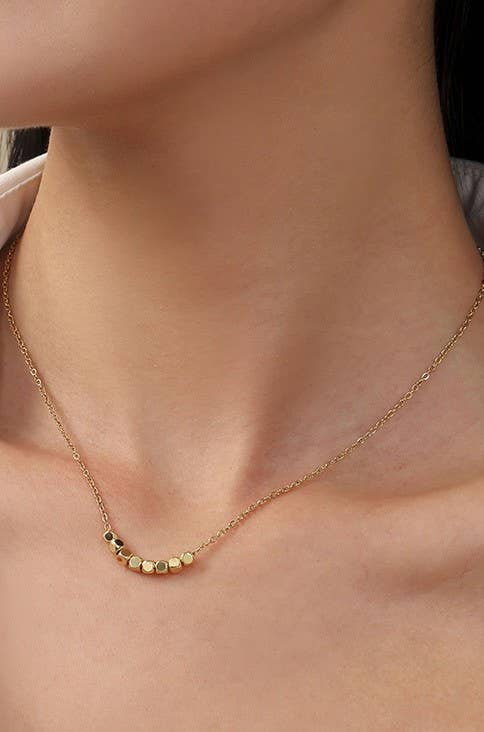 Classic Cube Gold Necklace
