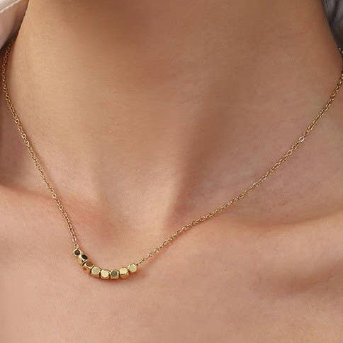 Classic Cube Gold Necklace