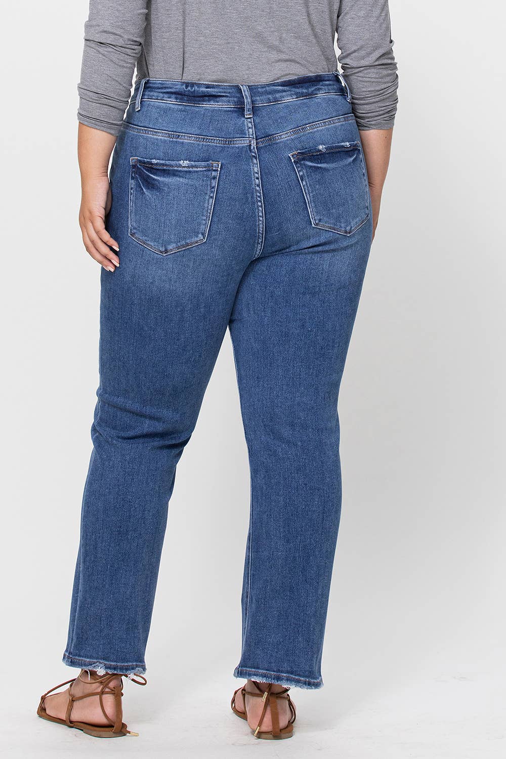 Vervet Super High Rise Ankle Slim Straight Jeans - Plus