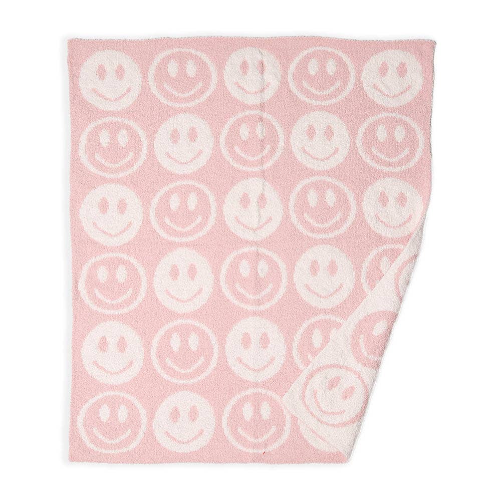 Smile Patterned Reversible Kids Throw Blanket