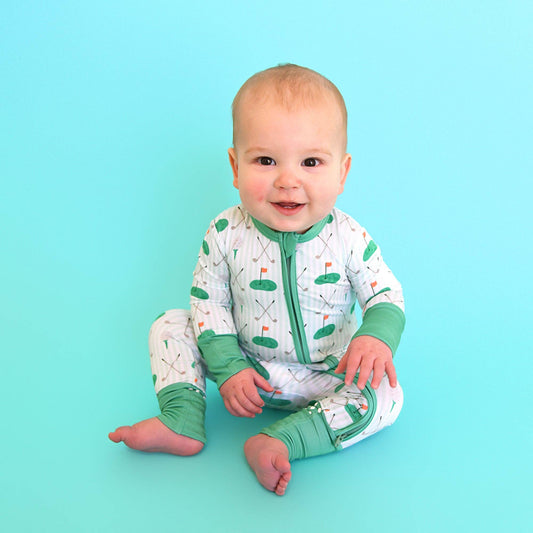 Scottie Golf ZIP Bamboo One Piece Golf Baby Outfit