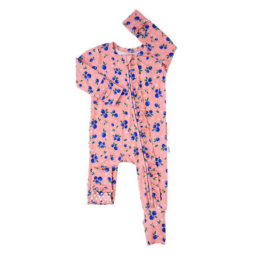 Blueberries Ruffle Zip Outfit
