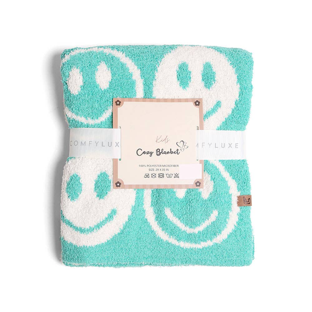 Smile Patterned Reversible Kids Throw Blanket