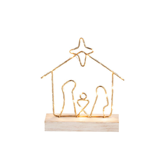 Light-Up Wire Nativity Sitter