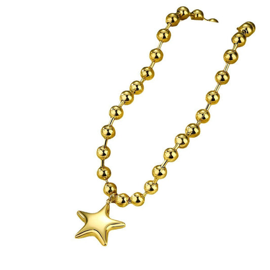 Puffy Star Ball Statement Necklace