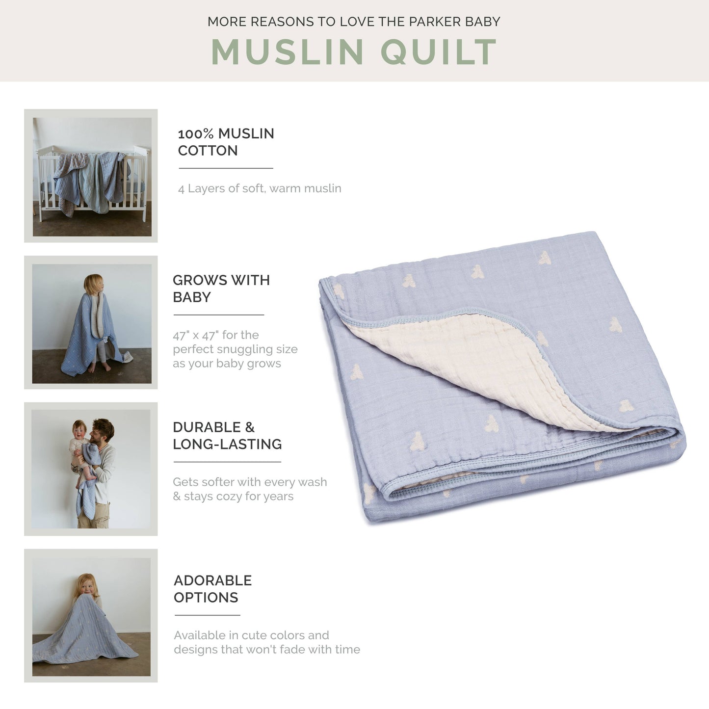Stormy Blue Checker Quilt