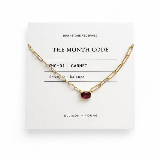 The Month Code Birthstone Necklace Collection